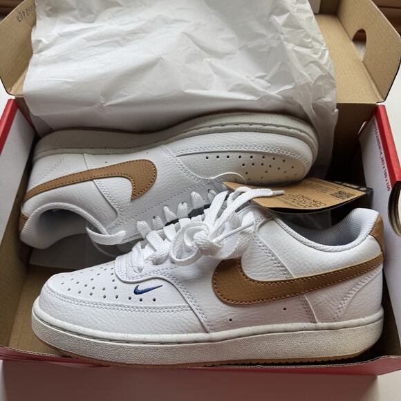Nike Court Vision Low White Game Royal Sail Flax Womens sz 5.5 NEW NIB - Picture 8 of 8